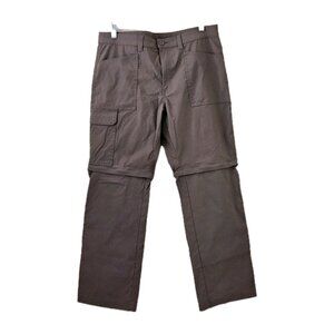 Eddie Bauer Convertible Pants Men 34x30/29 Beige Pockets Stretch Outdoor Hiking